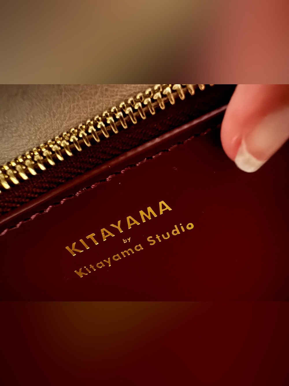 KITAYAMA x H.A.N Triton Burgundy Architectural Leather Tote Bag - Picture 6 of 16